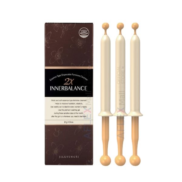 Đũa thần Jilgyungyi Inner Balance 2X detox, làm hồng và se khít vùng kín, dưỡng ẩm, săn chắc, trẻ hoá vùng kín 2.5G X 3 ống
