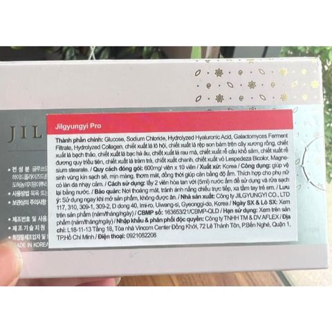 Viên Nén Vệ Sinh Vùng Kín JILGYUNGYI Pro 10T (Hộp 10 Viên)