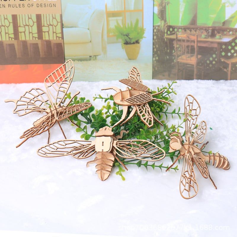  Đồ Chơi Lắp Ráp 3D Bằng Gỗ Hình Côn Trùng - WP267 