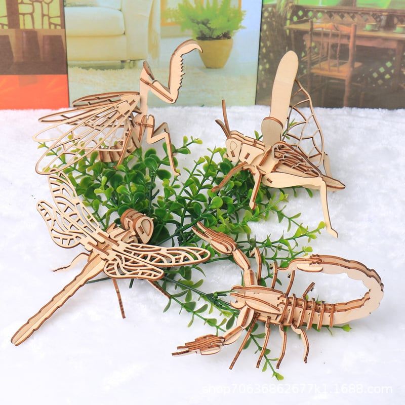  Đồ Chơi Lắp Ráp 3D Bằng Gỗ Hình Côn Trùng - WP267 