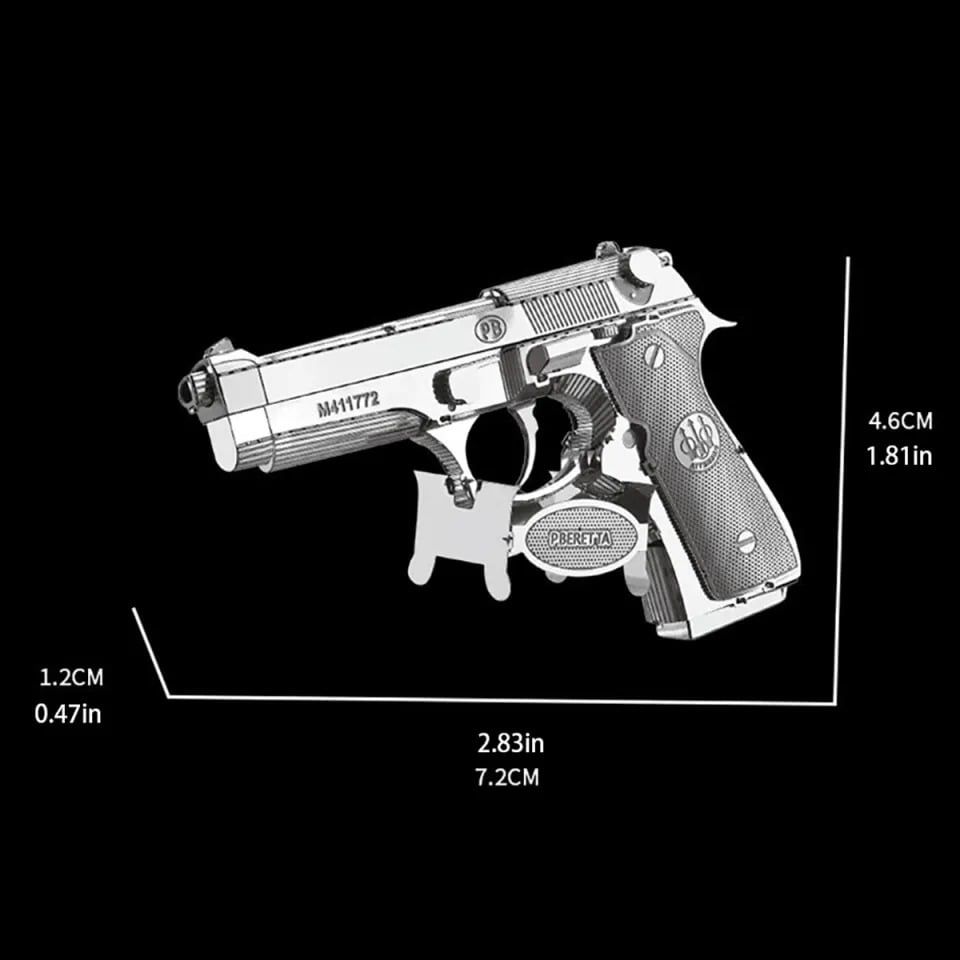  Mô Hình Kim Loại Lắp Ráp 3D Metal Mosaic Súng Lục Beretta 92 – MP851 