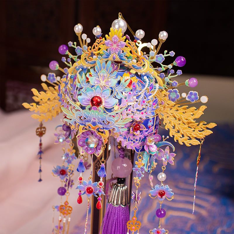  Mô Hình Kim Loại 3D Lắp Ráp MU Phượng Quan Hoa Hỏa Nguyệt Viên (121 mảnh, ZheZhuo) YM-N144-D – MP1307 