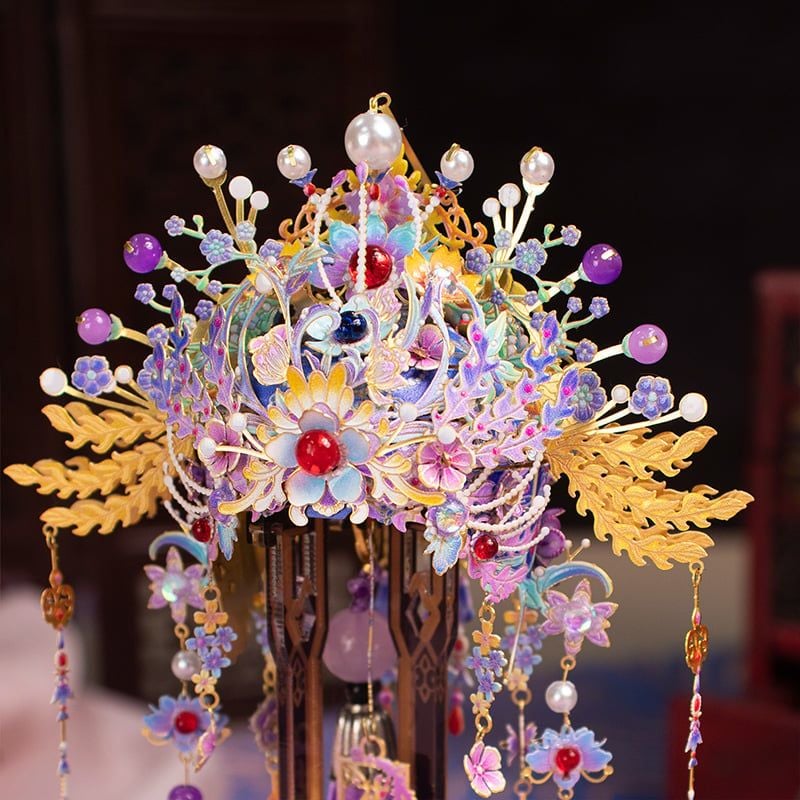  Mô Hình Kim Loại 3D Lắp Ráp MU Phượng Quan Hoa Hỏa Nguyệt Viên (121 mảnh, ZheZhuo) YM-N144-D – MP1307 