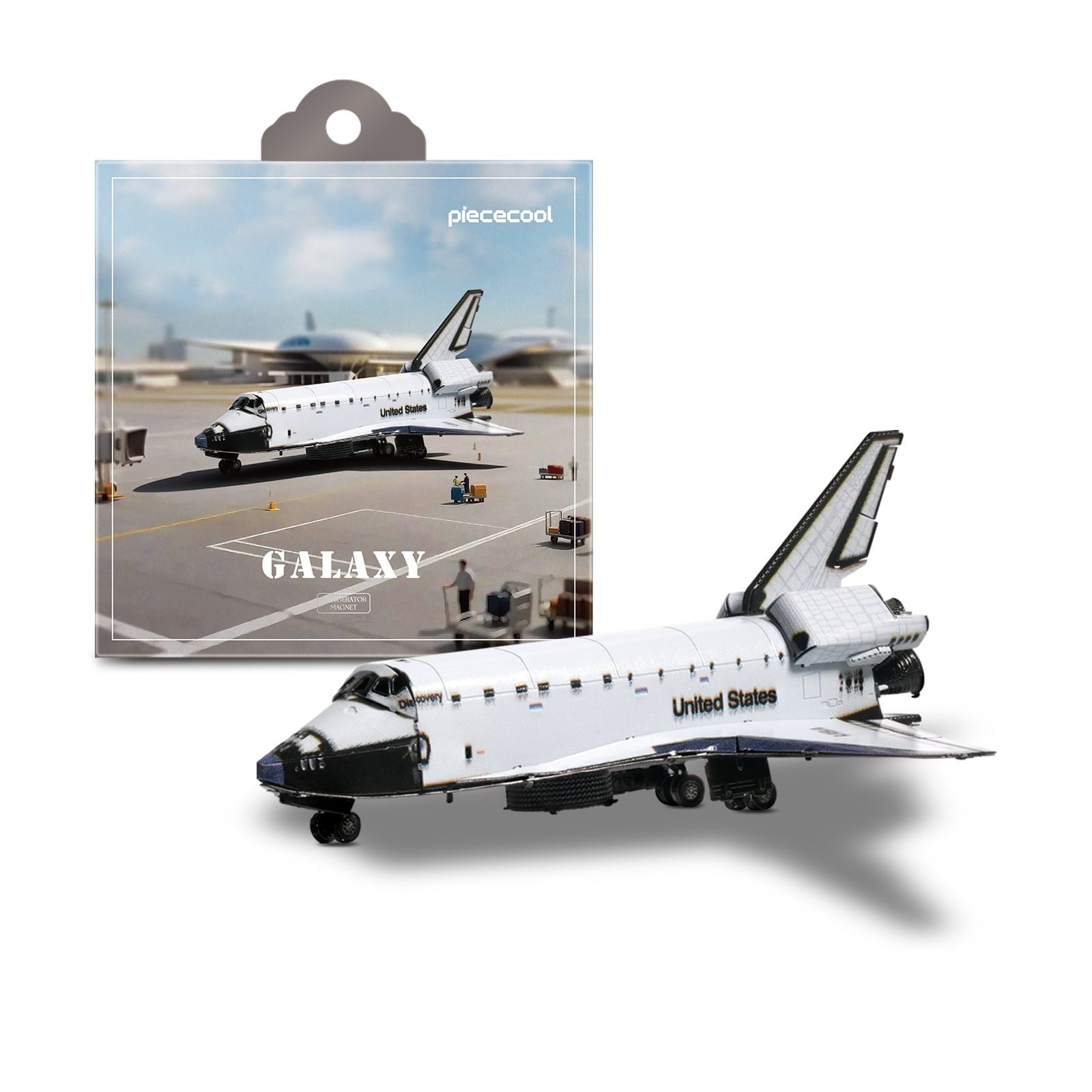  Mô Hình Kim Loại 3D Lắp Ráp Piececool Tàu Con Thoi (77 mảnh, Galaxy Spaceship, Hít Tủ Lạnh) HB012-WK – MP1328 