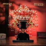  Mô Hình Kim Loại 3D Lắp Ráp Piececool Mão Hoa Cẩm Tú (967 mảnh, Embroidered Flower Hairpin Crown) P460-RS – MP1343 