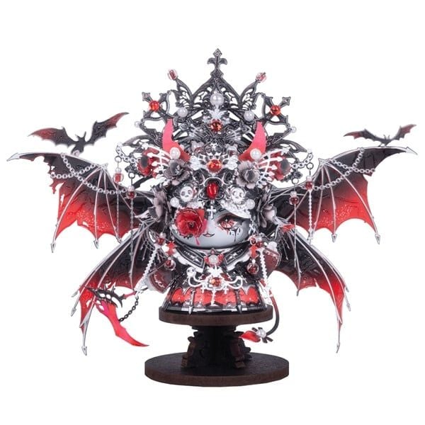  Mô Hình Kim Loại Lắp Ráp 3D MU Mèo Nữ Vương Bóng Đêm (93 mảnh, Đế Gỗ, Vampire Queen) YM-N146-Y – MP1313 