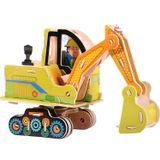  Đồ Chơi Xếp Hình 3D Bằng Gỗ Chủ Đề Xe Công Trình Và Máy Bay - Gỗ Ép Đã Sơn Màu Đẹp - WP269 