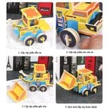  Đồ Chơi Xếp Hình 3D Bằng Gỗ Chủ Đề Xe Công Trình Và Máy Bay - Gỗ Ép Đã Sơn Màu Đẹp - WP269 