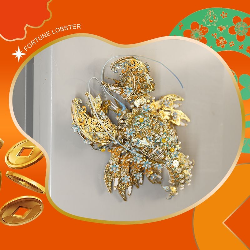  Mô Hình Kim Loại 3D Lắp Ráp Piececool Tôm Càng Hà Hữu Kiềm (283 mảnh, Fortune Lobster ) P393-YG – MP1296 