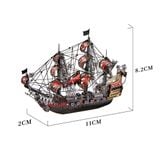  Mô Hình Kim Loại 3D Lắp Ráp Piececool Tàu Nữ Hoàng Anne Phục Hận (62 mảnh, The Queen Anne's Revenge, Hít Tủ Lạnh) B017-KG – MP1327 