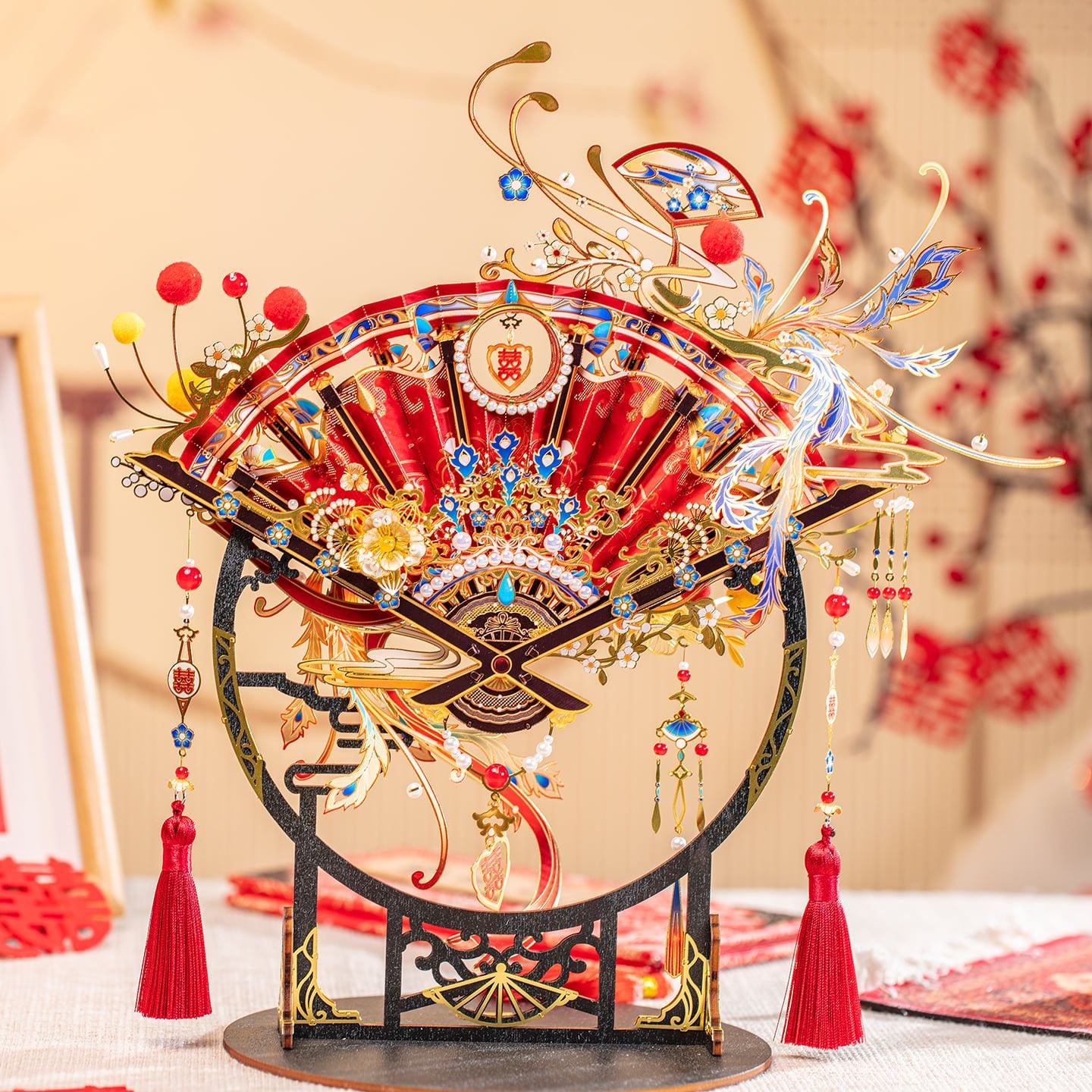  Mô Hình Kim Loại 3D Lắp Ráp MU Phượng Cầu Hoàng Hỉ Phiến (174 mảnh, Phoenix Xi Fan) YM-N166-A – MP1345 