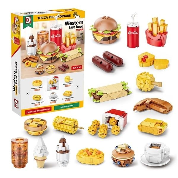  Mô Hình Nhựa 3D Lắp Ráp TEC CREATOR Thức Ăn Nhanh Châu Âu 5025 (827 mảnh, Western Fast Food) - LG0189 
