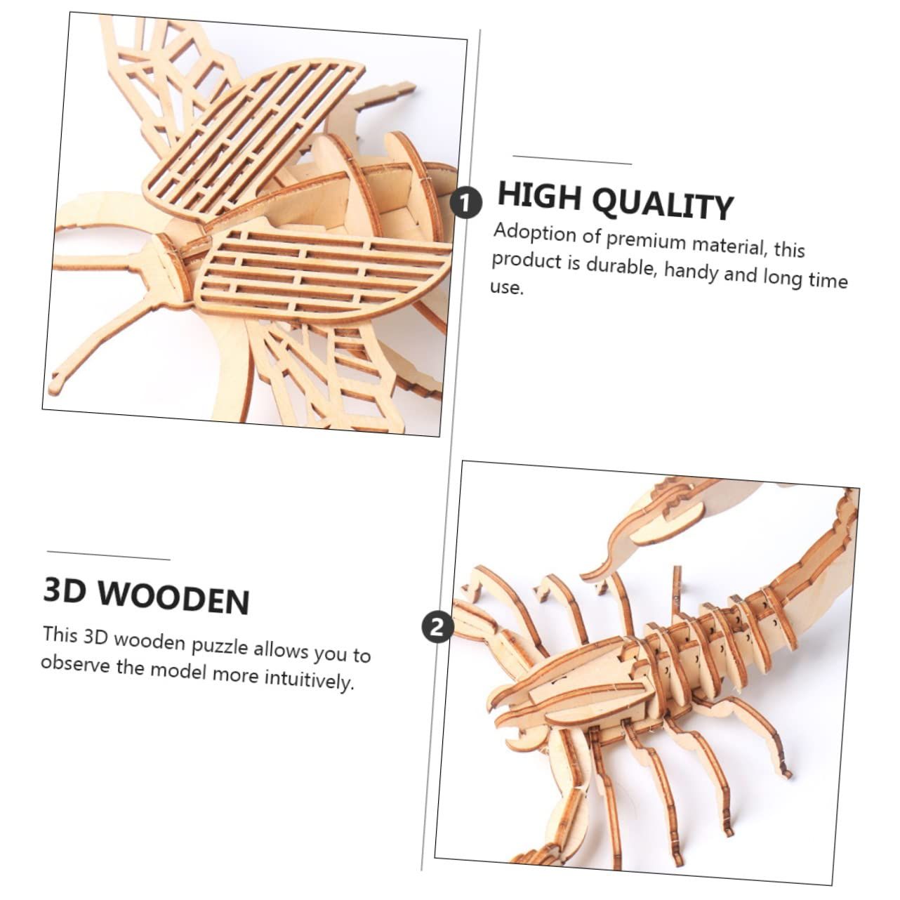  Đồ Chơi Lắp Ráp 3D Bằng Gỗ Hình Côn Trùng - WP267 