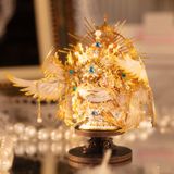  Mô Hình Kim Loại Lắp Ráp 3D MU Mèo Thiên Thần (85 mảnh, Đế Gỗ, Angel Kitty) YM-N146-X – MP1312 