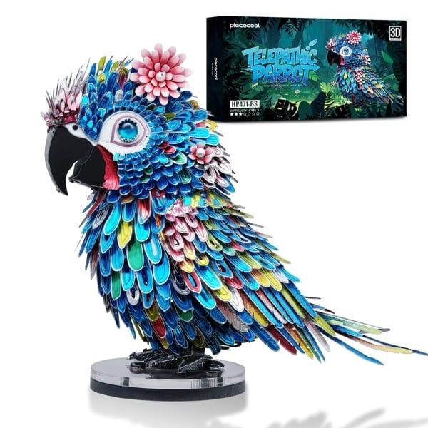  Mô Hình Kim Loại 3D Lắp Ráp Piececool Linh Tê Anh Vũ (173 mảnh, Telepathic Parrot) HP471-BS – MP1349 