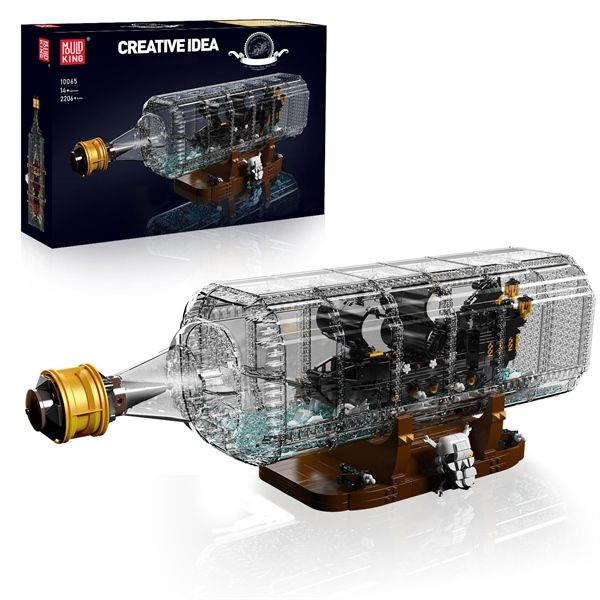  Mô Hình Nhựa 3D Lắp Ráp MOULD KING Tàu Ngọc Trai Đen Trong Chai 10065 (2206 mảnh, Pirate Ship in Bottle) - LG0192 