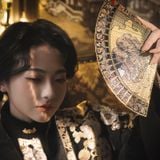  Mô Hình Kim Loại 3D Lắp Ráp Piececool Kim Hội Sơn Thủy Chiết Phiến (56 mảnh, Gold Painted Folding Fan) F002-GK – MP1300 