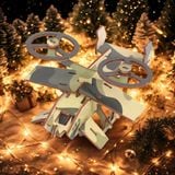  Đồ Chơi Xếp Hình 3D Bằng Gỗ Chủ Đề Xe Công Trình Và Máy Bay - Gỗ Ép Đã Sơn Màu Đẹp - WP269 