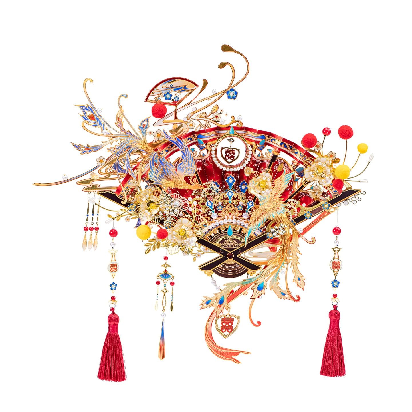  Mô Hình Kim Loại 3D Lắp Ráp MU Phượng Cầu Hoàng Hỉ Phiến (174 mảnh, Phoenix Xi Fan) YM-N166-A – MP1345 