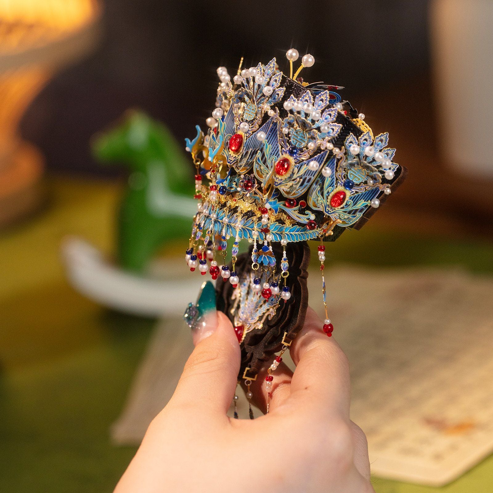  Mô Hình Kim Loại 3D Lắp Ráp MU Anh Lạc Phượng Điền (138 mảnh, Tiara Diancui Crown) YM-N188-B – MP1310 