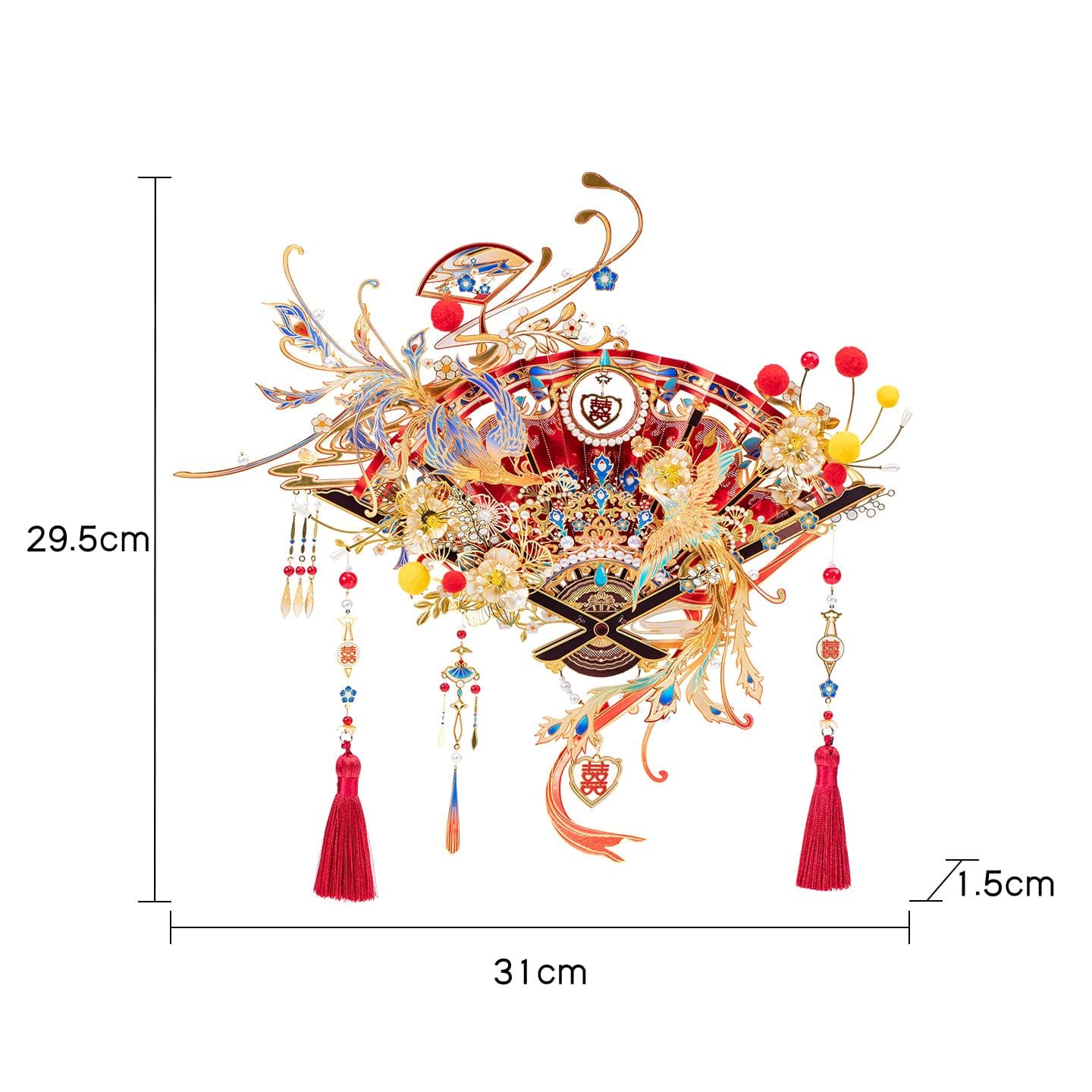  Mô Hình Kim Loại 3D Lắp Ráp MU Phượng Cầu Hoàng Hỉ Phiến (174 mảnh, Phoenix Xi Fan) YM-N166-A – MP1345 