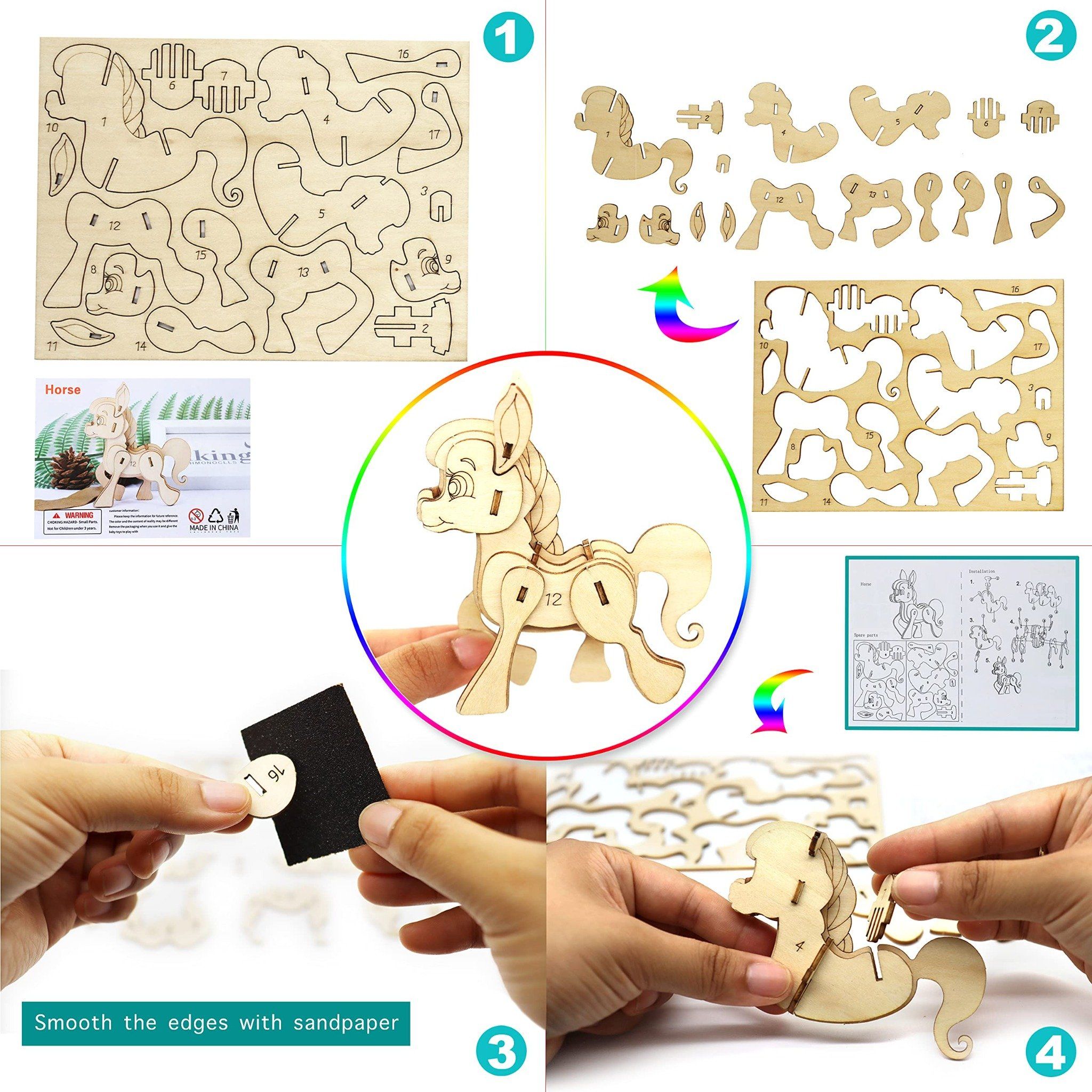  Đồ Chơi Mô Hình 3D Lắp Ráp Bằng Gỗ Hình Con Vật - WP268 