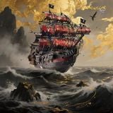  Mô Hình Kim Loại 3D Lắp Ráp Piececool Tàu Nữ Hoàng Anne Phục Hận (62 mảnh, The Queen Anne's Revenge, Hít Tủ Lạnh) B017-KG – MP1327 
