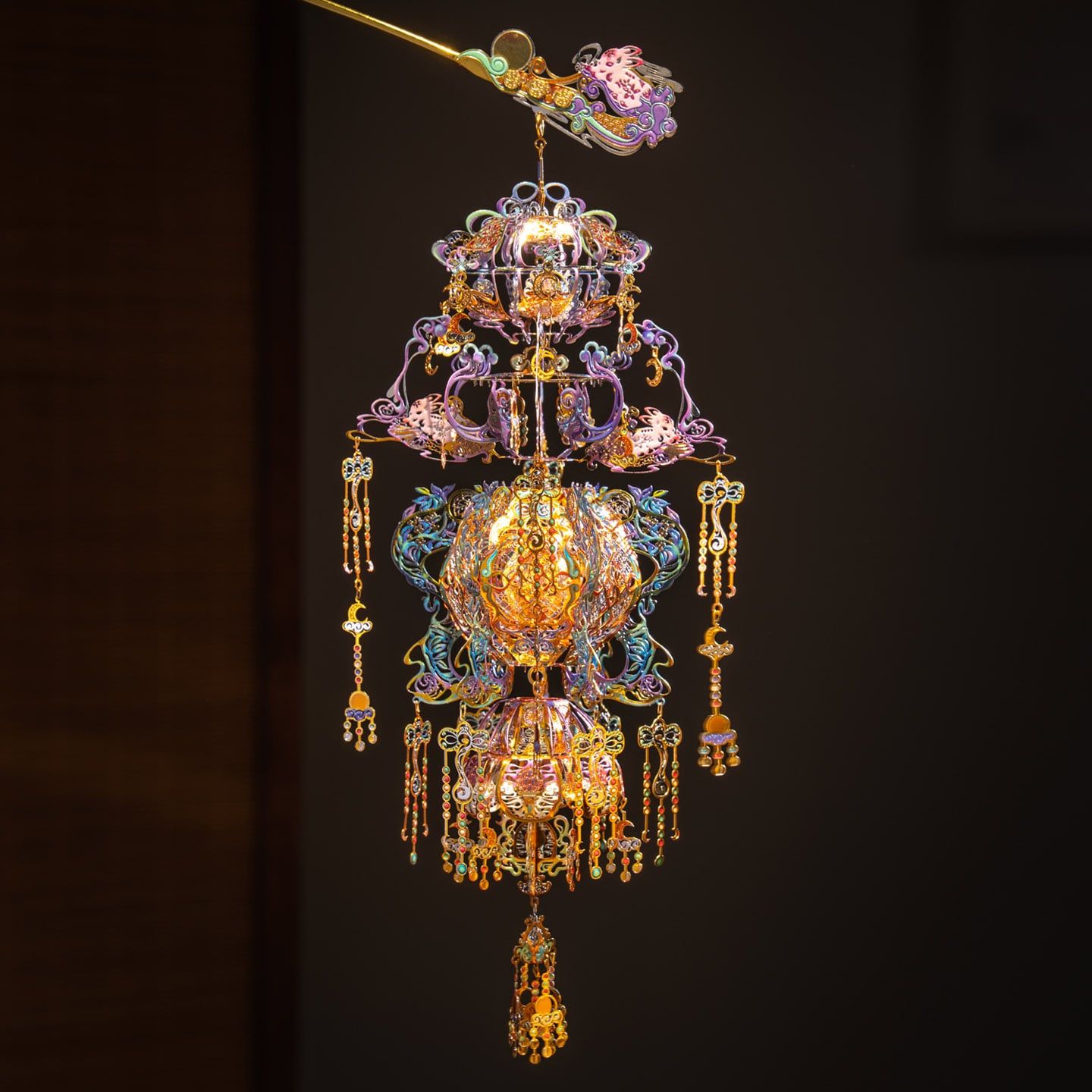  Mô Hình Kim Loại 3D Lắp Ráp Piececool Lồng Đèn Tiểu Đoàn Viên - Hạp Tử Đăng (100 mảnh, Little Reunions Box Lantern) F005-BS – MP1339 