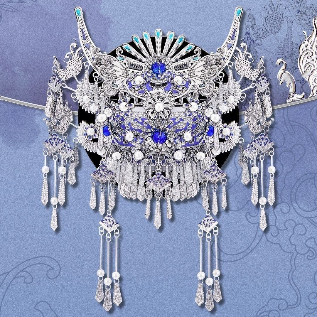  Mô Hình Kim Loại 3D Lắp Ráp Piececool Miêu Ngân Quan Sức (335 mảnh, Tiara-Miao Silversmithing Tiara, Hít Tủ Lạnh) B004-BS – MP1317 