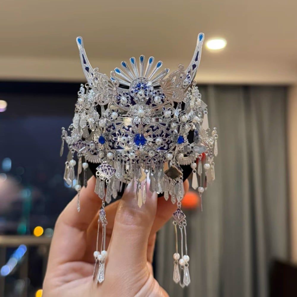  Mô Hình Kim Loại 3D Lắp Ráp Piececool Miêu Ngân Quan Sức (335 mảnh, Tiara-Miao Silversmithing Tiara, Hít Tủ Lạnh) B004-BS – MP1317 