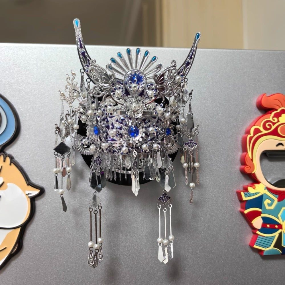  Mô Hình Kim Loại 3D Lắp Ráp Piececool Miêu Ngân Quan Sức (335 mảnh, Tiara-Miao Silversmithing Tiara, Hít Tủ Lạnh) B004-BS – MP1317 