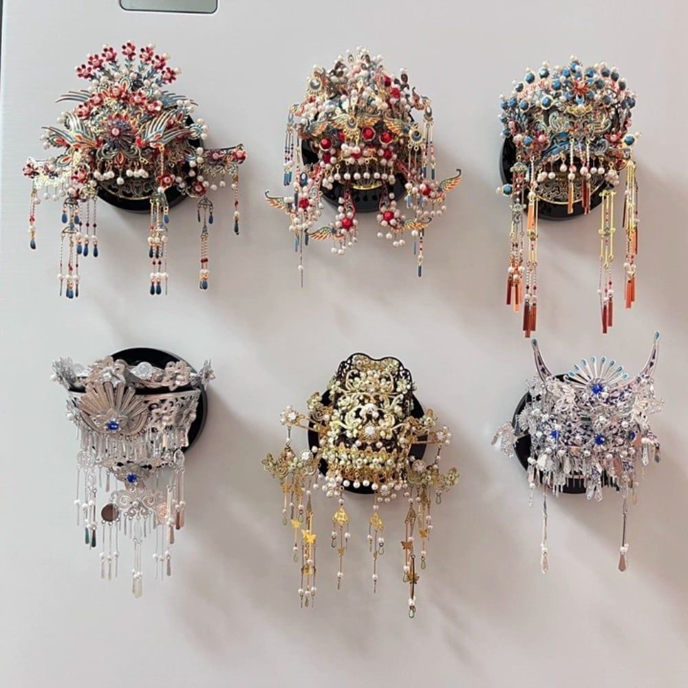  Mô Hình Kim Loại 3D Lắp Ráp Piececool Di Tộc Ngân Quan (194 mảnh, Yi Ethnic Silver Tiara, Hít Tủ Lạnh) B008-SK – MP1321 