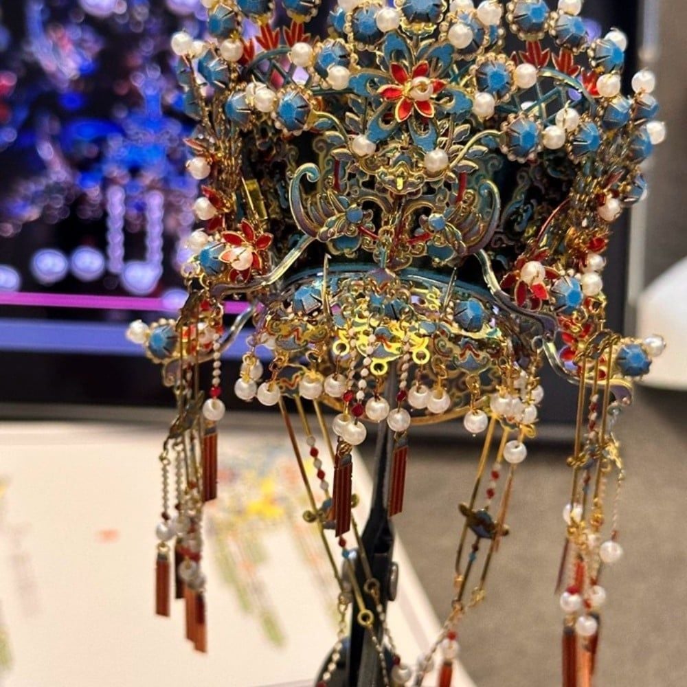  Mô Hình Kim Loại 3D Lắp Ráp Piececool Điểm Thúy Phượng Điền (165 mảnh, Kingfisher Phoenix Dian, Hít Tủ Lạnh) B005-GB – MP1318 