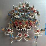  Mô Hình Kim Loại 3D Lắp Ráp Piececool Cửu Long Cửu Phượng Quan (183 mảnh, Nine Dragons and Nine Phoenix Crown, Hít Tủ Lạnh) B006-GB – MP1319 