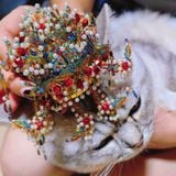  Mô Hình Kim Loại 3D Lắp Ráp Piececool Cửu Long Cửu Phượng Quan (183 mảnh, Nine Dragons and Nine Phoenix Crown, Hít Tủ Lạnh) B006-GB – MP1319 