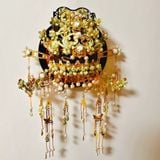  Mô Hình Kim Loại 3D Lắp Ráp Piececool Dao Hoa Thùy Châu Quan (223 mảnh, Yaohua Drooping Pearl Crown, Hít Tủ Lạnh) B007-GN – MP1320 