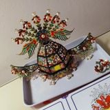  Mô Hình Kim Loại 3D Lắp Ráp Piececool Điểm Thúy Phượng Quan (206 mảnh, Kingfisher Phoenix, Hít Tủ Lạnh) B009-BG – MP1322 