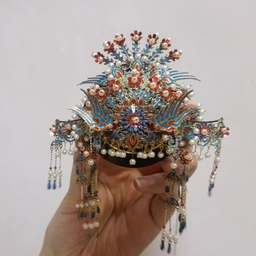  Mô Hình Kim Loại 3D Lắp Ráp Piececool Điểm Thúy Phượng Quan (206 mảnh, Kingfisher Phoenix, Hít Tủ Lạnh) B009-BG – MP1322 