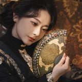  Mô Hình Kim Loại 3D Lắp Ráp Piececool Kim Hội Sơn Thủy Chiết Phiến (56 mảnh, Gold Painted Folding Fan) F002-GK – MP1300 