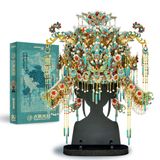  Mô Hình Kim Loại 3D Lắp Ráp Piececool Điểm Thúy Phượng Quan (748 mảnh, Kingfisher Phoenix Tiara) P388-BR – MP1303 