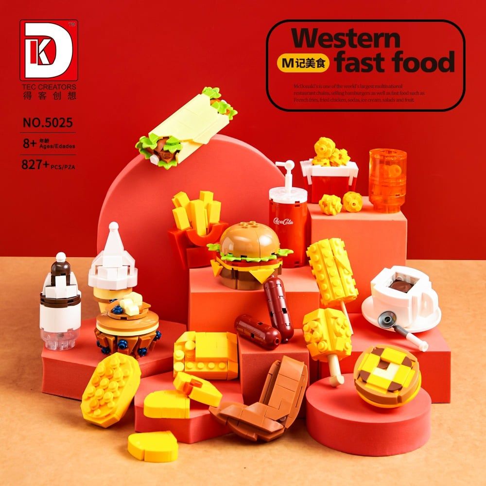  Mô Hình Nhựa 3D Lắp Ráp TEC CREATOR Thức Ăn Nhanh Châu Âu 5025 (827 mảnh, Western Fast Food) - LG0189 