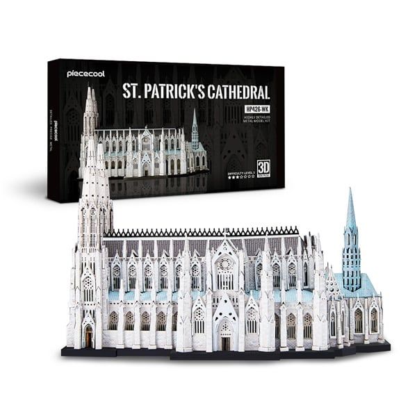  Mô Hình Kim Loại 3D Lắp Ráp Piececool Nhà Thờ Chính Tòa Thánh Patrick (418 mảnh, St. Patrick's Cathedral) HP426-WK – MP1333 