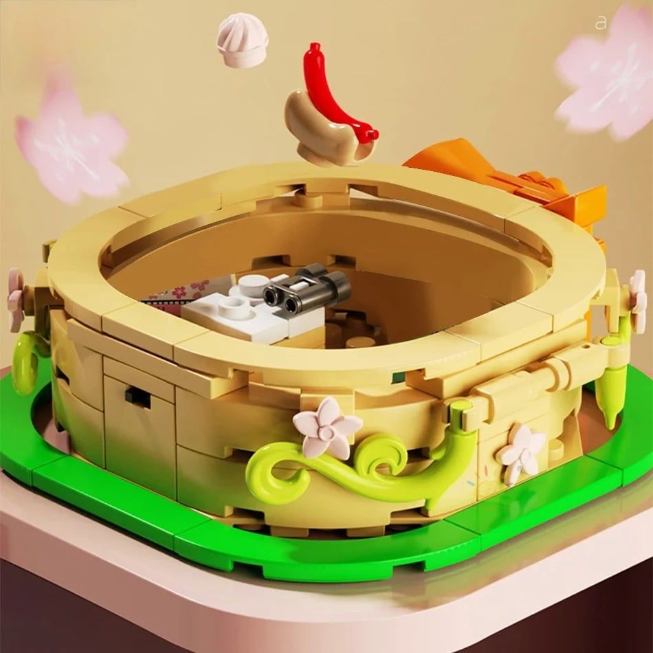  Mô Hình Nhựa 3D Lắp Ráp SEMBO BLOCK Hộp Nhạc Khinh Khí Cầu Hoa Anh Đào 601150 (718 mảnh, Sakura Hot Air Balloon) - LG0186 