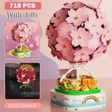  Mô Hình Nhựa 3D Lắp Ráp SEMBO BLOCK Hộp Nhạc Khinh Khí Cầu Hoa Anh Đào 601150 (718 mảnh, Sakura Hot Air Balloon) - LG0186 