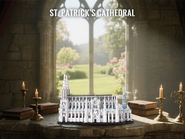  Mô Hình Kim Loại 3D Lắp Ráp Piececool Nhà Thờ Chính Tòa Thánh Patrick (418 mảnh, St. Patrick's Cathedral) HP426-WK – MP1333 