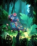  Mô Hình Kim Loại 3D Lắp Ráp Piececool Linh Tê Anh Vũ (173 mảnh, Telepathic Parrot) HP471-BS – MP1349 