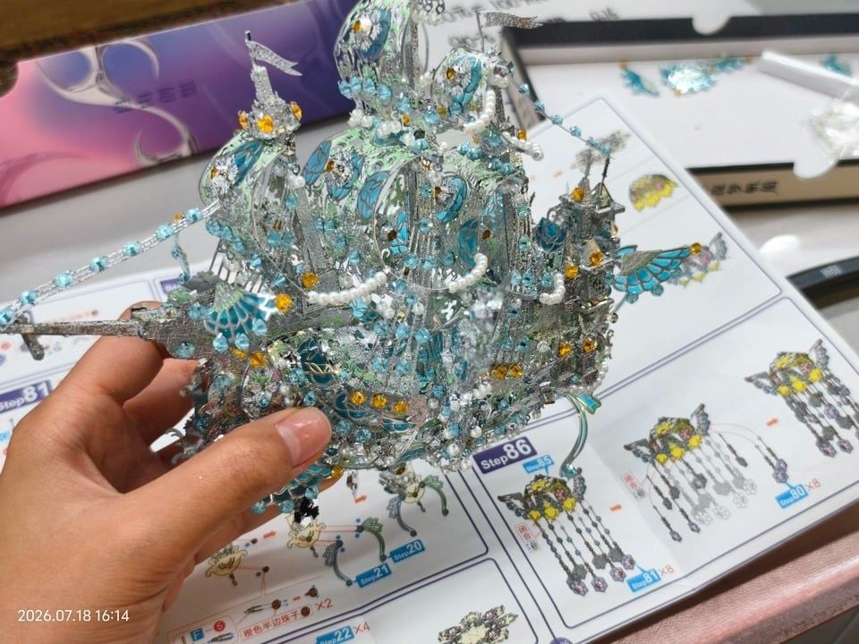  Mô Hình Kim Loại 3D Lắp Ráp Piececool Kỳ Cảnh - Thuyền Thám Mộng (940 mảnh, WonderRealm Dreamseeker) P469-BS – MP1350 