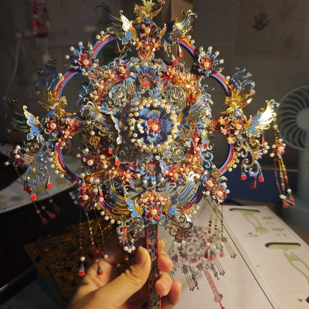  Mô Hình Kim Loại 3D Lắp Ráp Piececool Điểm Thúy Hỉ Phiến (325 mảnh, Kingfisher Xifan) P370-BR – MP1324 