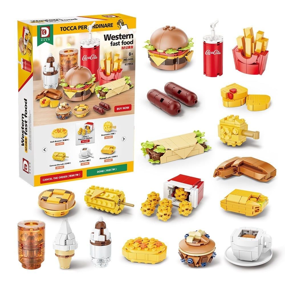  Mô Hình Nhựa 3D Lắp Ráp TEC CREATOR Thức Ăn Nhanh Châu Âu 5025 (827 mảnh, Western Fast Food) - LG0189 