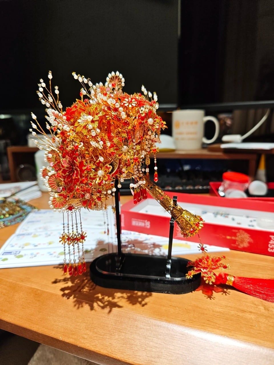  Mô Hình Kim Loại 3D Lắp Ráp Piececool Bó Hoa Phượng Cầu Hoàng (792 mảnh, Feng Qiu Huang Bouquet) P453-RG – MP1338 